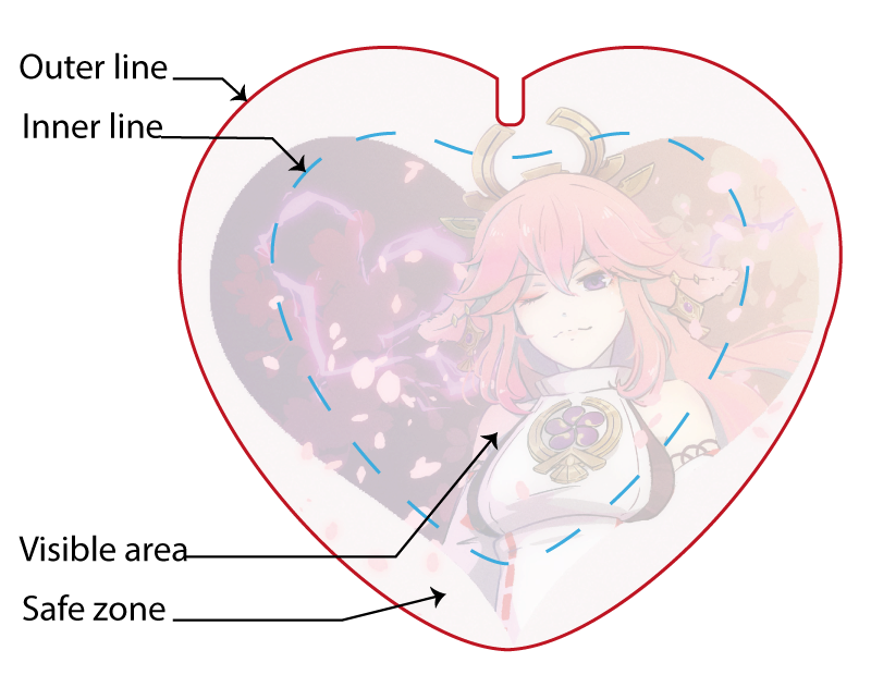 Heart shaped buttons